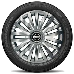 Ковпак колеса з емблемою Volkswagen SKS412 R16 сірий з логотипом на вибір 4 шт