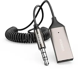 Bluetooth-адаптер UGREEN CM309 Bluetooth 5.0 автомобільний приймач AUX з мікрофоном Space Gray (70601) - мініатюра 2