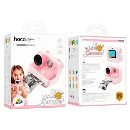 Дитяча цифрова фотокамера Polaroid HOCO DV200 миттєвого друку з термопринтером 48 МП 800 мАч Рожевий - мініатюра 4