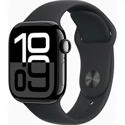 Смарт-годинник Apple Watch Series 10 GPS 42mm Jet Black Alu. Case w. Black Sport Band - S/M (MWWE3)