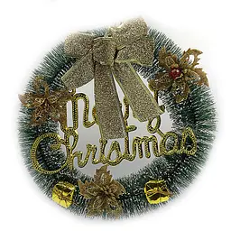 Вінок новорічний "JO" /6527-P1-133/ "Merry Christmas" D30см