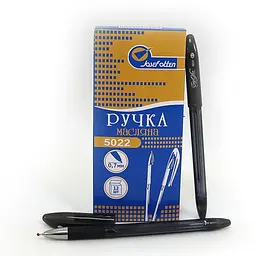 Ручка масляна J.Otten Easy Office, 0.7 мм, чорна, 12 шт., 1101-5022A.NI (українською)