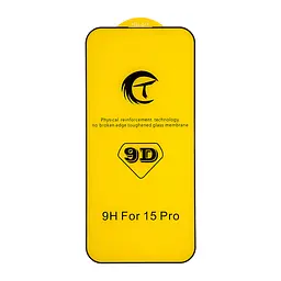 Захисне скло Tempered 5D iPhone 15 Pro Black