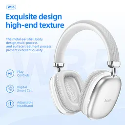 Навушники Hoco W35 Stereo Bluetooth Headphones (Silver) [74031] - мініатюра 8