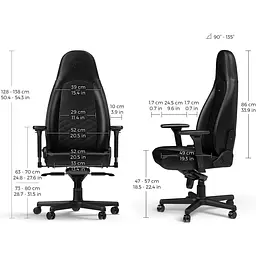 Геймерське крісло Noblechairs ICON Black (NBL-ICN-PU-BLA) [165692] - мініатюра 11