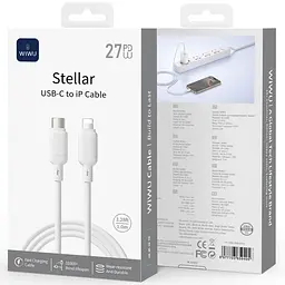 Дата кабель WIWU C089 Stellar Type-C to Lightning 27W 1 м White - мініатюра 3