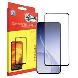 Скло захисне Dengos Full Glue OPPO Reno15 Black (TGFG-435) - мініатюра 1
