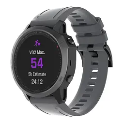 Силіконовий ремінець на смарт годинник Garmin 42,43 mm, Silicone, grey, зі зручною застібкою, на фітнес браслет, ArmorStandart (ARM60812)