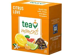 Чай фасований фруктовий та трав'яний TEA MOMENTS "Citrus Love" 1,7 г байховий ароматизований 20 пакетиків