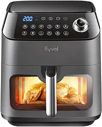 Мультипіч Kyvol AF600 1350Вт/чаша керамічна 5.7л/програм:12/сенсорне керування/таймер/чорна - мініатюра 2