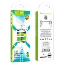 Кабель Hoco X83 Pisces Cable USB to Lightning 2,4A 1m White - мініатюра 2