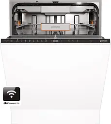 Посудомийна машина Gorenje вбудовувана, 16 комплектів A+++, 60 см, інвертор, Wi-Fi, AquaStop, білий - мініатюра 2