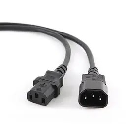 Кабель живлення Cablexpert PC-189-VDE-3M (С13-С14), VDE, черний, 3м (PC-189-VDE-3M)