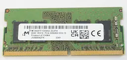 Модуль пам'яті Micron DDR4 8GB SoDIMM DDR4 8GB 3200 MHz (MTA4ATF1G64HZ-3G2FA) Б/в
