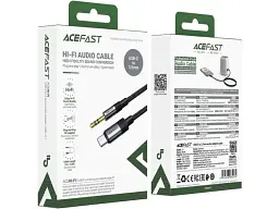 Адаптер Acefast J11 USB Type-C - аудио 3.5 мм 1 м Black (6974316285274) - мініатюра 5