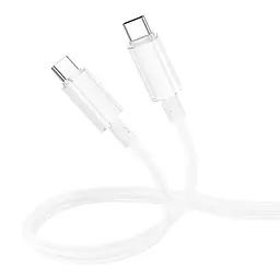 Дата кабель Borofone BX112 Lemon Type-C to Type-C 60W (1m) White - мініатюра 2