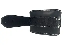 Манжета EasyFit F9 чорна для тяги на тренажері (шкіра) (EF-LGSTR-F9) - мініатюра 3