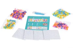 Пазл-мозаїка Same Toy Colourful designs Букви та цифри, 420 елементів (5993-4Ut) - мініатюра 2