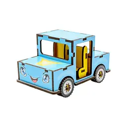 Дитячий дерев'яний 3D конструктор Машинка PuzzleOk Puz-00930 43 деталі - мініатюра 3