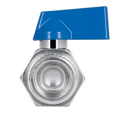 Кран кульовий міні Thermo Alliance Standart 1/2" ЗЗ прямий, хром, півметелик SD189W15 - мініатюра 3