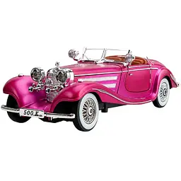 Колекційна металева модель автомобіля АвтоЕксперт Mercedes-Benz 500K Special Roadster 1936 з інерцією, світлом та звуком 1:24