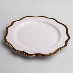 Тарілка десертна порцелянова Antique White 20 см Yiwu HKPP-8 - мініатюра 4