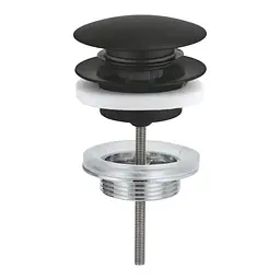 Донний клапан Grohe Click-Clack 1024642430, Чорний матовий - мініатюра 3