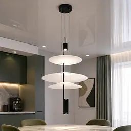 Світлодіодна підвісна люстра Levistella 792D1183 (360+500+360) BK чорна, LED 12 Вт