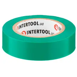 Стрічка електроізоляційна Intertool ізолента 10 м x 17 x 0.15 мм зелена в упаковці 10 шт.