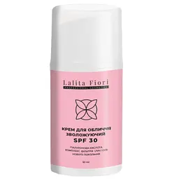 Сонцезахисний крем для обличчя ТМ Lalita Fiori Гіалуронове відновлення  SPF 30 