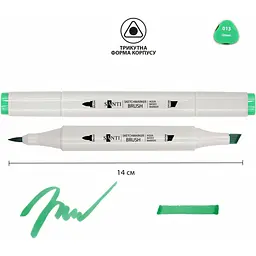 Маркер акварельный Santi sketch SM-13 зеленый 6 шт. (390515) - миниатюра 2