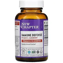 Вітамін C і бузина New Chapter Immune Defense 30 вегетаріанських таблеток