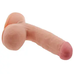 Реалістичний фалоімітатор The Ultra Soft Dude 7.5" 18 см тілесний - мініатюра 5