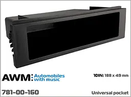 Универсальный карман AWM 1DIN (781-00-160) - мініатюра 6