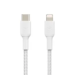 Кабель Belkin USB-C > Lightning заряджання/синхронізації 2м, 30Вт, Type-C, плетений, білий teh0013729 - мініатюра 6