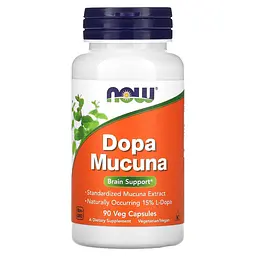 Мукуна пекуча (Капікачху), Dopa Mucuna, 90 вегетаріанських капсул Now Foods vit0002254