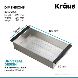 Коландер для кухонної робочої станції Kraus Kore CS-6 - мініатюра 5