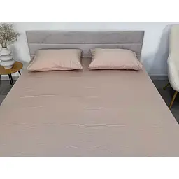 Простирадло Ecotton Shifting Sand на резинці сатин 90х200 см бежеве (24786) - мініатюра 2
