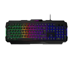 Клавіатура MSI FORGE GK100, чорний, USB, мембранна, RGB-підсвічування зі встановленими ефектами, 1.5 м