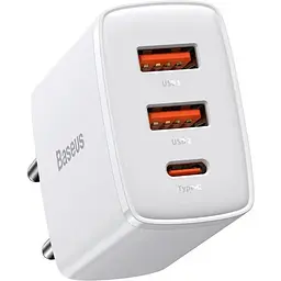 Зарядний пристрій Baseus Compact Quick Charger 2U+C 30W EU white (CCXJ-E02) - мініатюра 2