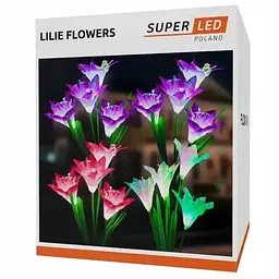 Садова сонячна LED лампа SuperLED у формі лілії - мініатюра 4