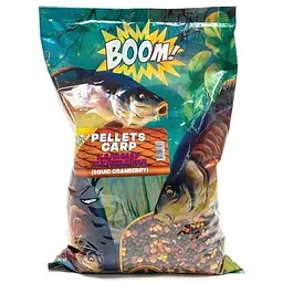 Принада в гранулах Pellets BOOM Кальмар-Журавлина 4-22мм 1кг Спод Мікс