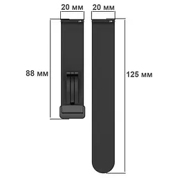 Ремінець Primolux Magnetic Silicone для годинника Xiaomi Amazfit GTS 2/GTS 3/GTS 4 Black - мініатюра 6