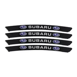Емблема обода колеса Subaru 4 шт Алюміній наклейка на диски на скотчі Чорні