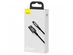 Кабель Baseus Tungsten Gold Fast Charging Data Cable USB to Lightning 2.4A 1m Black - мініатюра 3
