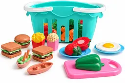 Дитячий набір продуктів у кошику, 25 елементів