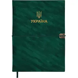 Щоденник датований Buromax Patriot Velour 2026 A5 штучна шкіра зелений (BM.21133-04)