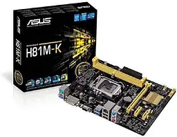 Материнська плата ASUS H81M-K (H81M-K) (Socket 1150, Intel H81, Micro-ATX) Б/в - мініатюра 3