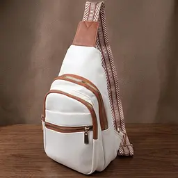 Стильна сумка жіноча з однією лямкою через плече з екошкіри Vintage 22757 біла