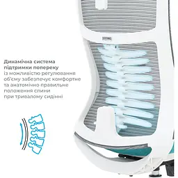 Офісне крісло OfficePro Balance OC550-W-DG-BL White/Dark Gray/Blue [148646] - мініатюра 10